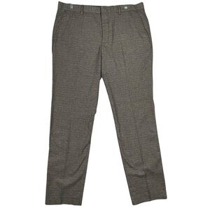 J Crew Factory Thompson Tapered Houndstooth Classic Career Casual Pant  35* x 32